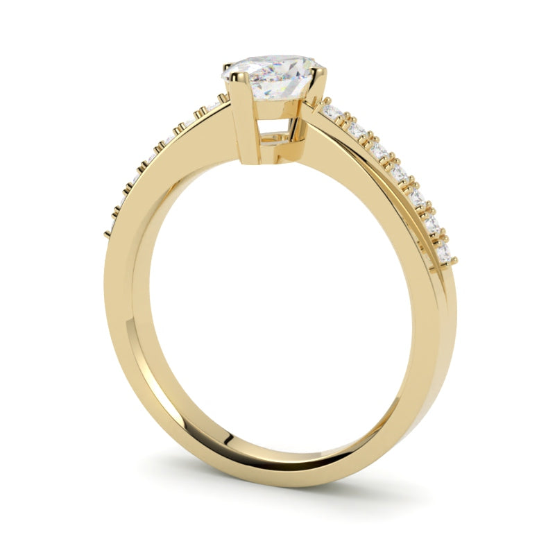 Pierścionek zaręczynowy z diamentem z żółtego złota 750 – luksusowa biżuteria z naturalnym diamentem